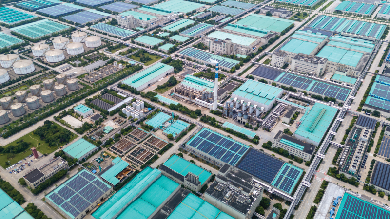 ooftop solar installed at Hengali (Nantong) Industrial Park in the Tongzhou District of China, July 8, 2024. 