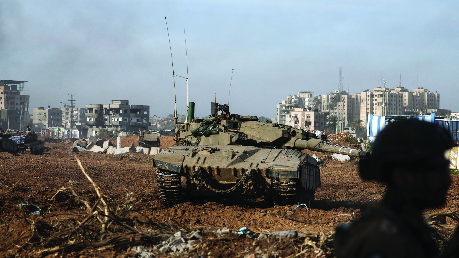 Israeli soldiers operate in the Gaza Strip as Israeli-Hamas conflict continues in Gaza, on January 8, 2024.