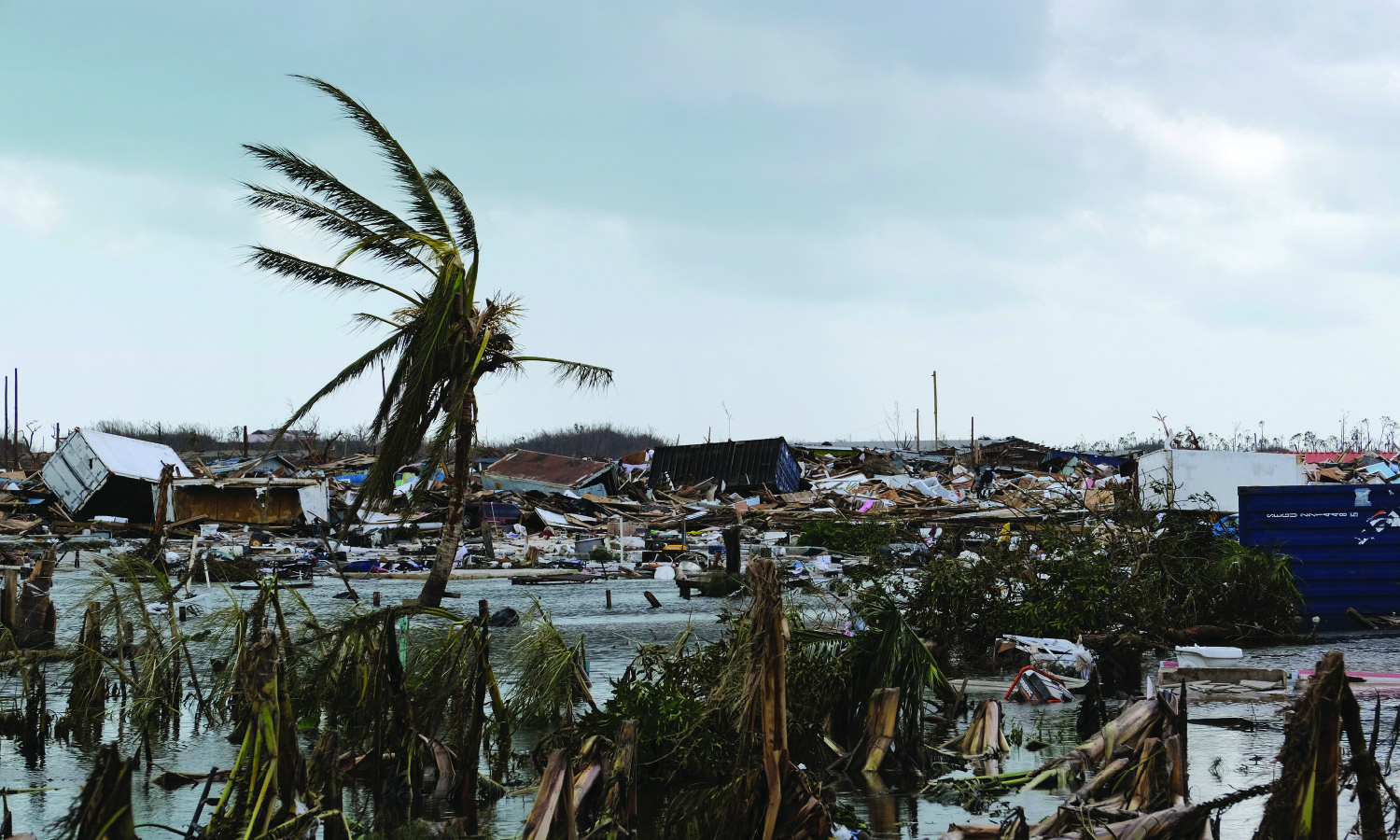 Damage in the aftermath of Hurricane Dorian on the Great Abaco island town of Marsh Harbour, Bahamas, September 4, 2019. 