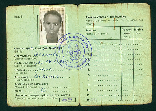 Tutsi identity card