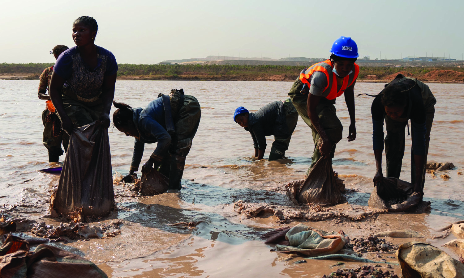 Women wash ore in a artisanal copper-cobalt mine near the city of Kolwezi in Democratic Republic of Congo, on June 20, 2023.