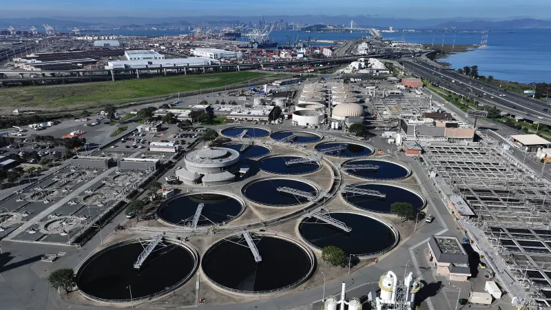 East Bay Municipal Utility District Wastewater Treatment Plant on March 20, 2024 in Oakland, California.