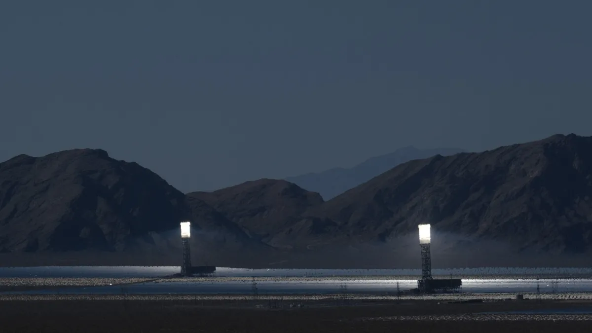 The Crescent Dunes Solar Energy Project near Las Vegas, Nevada, on May 14, 2022.