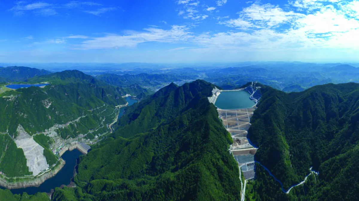 Changlongshan pumped storage power station in China.