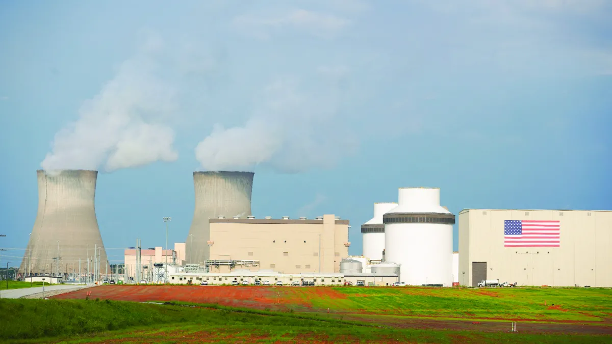 Cooling towers at the nuclear-powered Vogtle Electric Generating Plant in Waynesboro, Georgia, U.S., on August 13, 2024. The plant began commercial operations in April 2024, following federal approval from the Nuclear Regulatory Commission in February 201