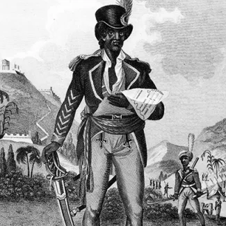 A portrait of Toussaint Louverture, the Haitian politician and general, who lead the revolt in 1791. 