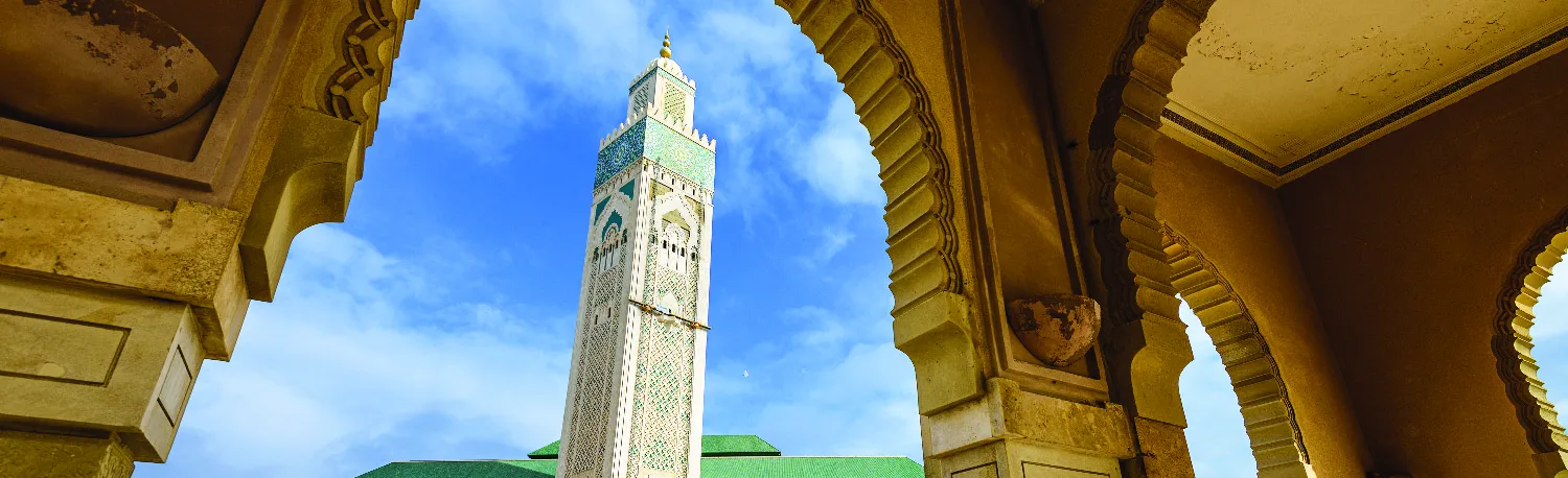 Hassan II Mosque in Casablanca, Morocco.