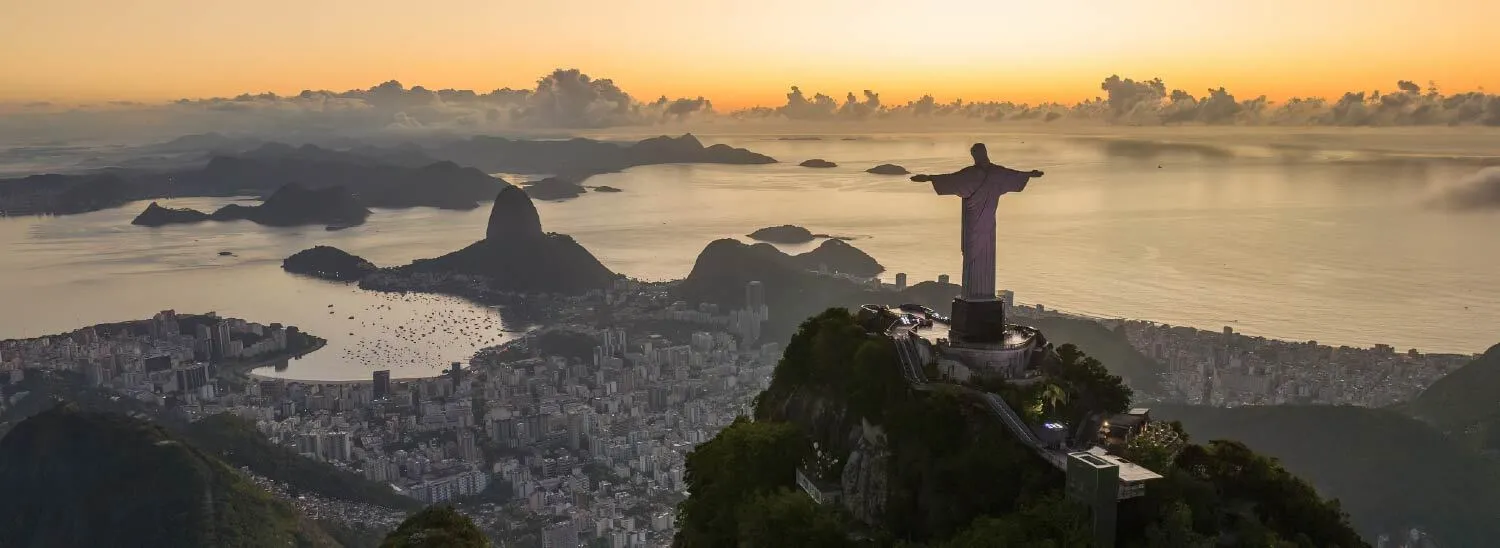 Christ the Redeemer statue overlooks Rio, Brazil.