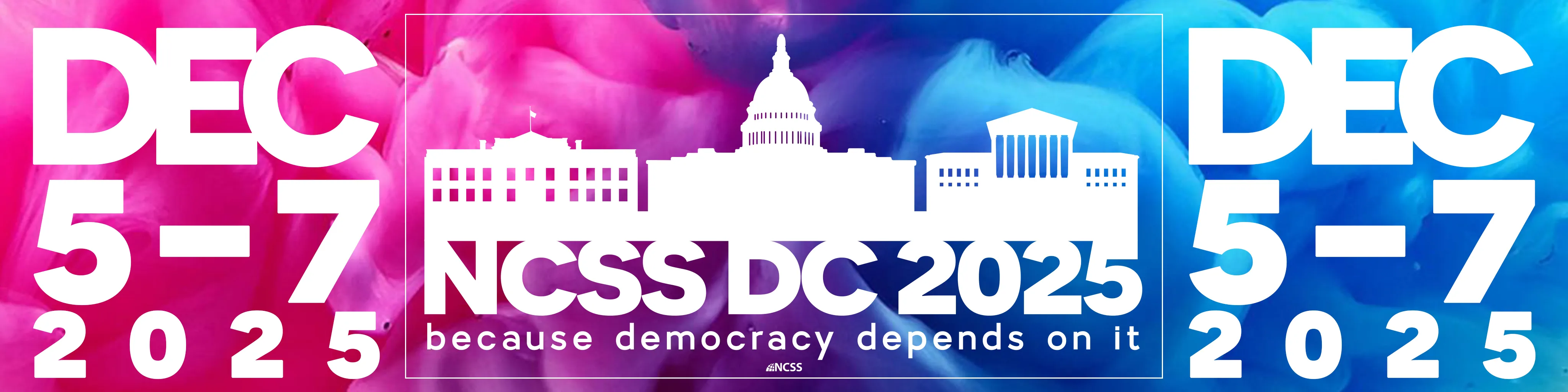 Web banner saying NCSS DC 2025