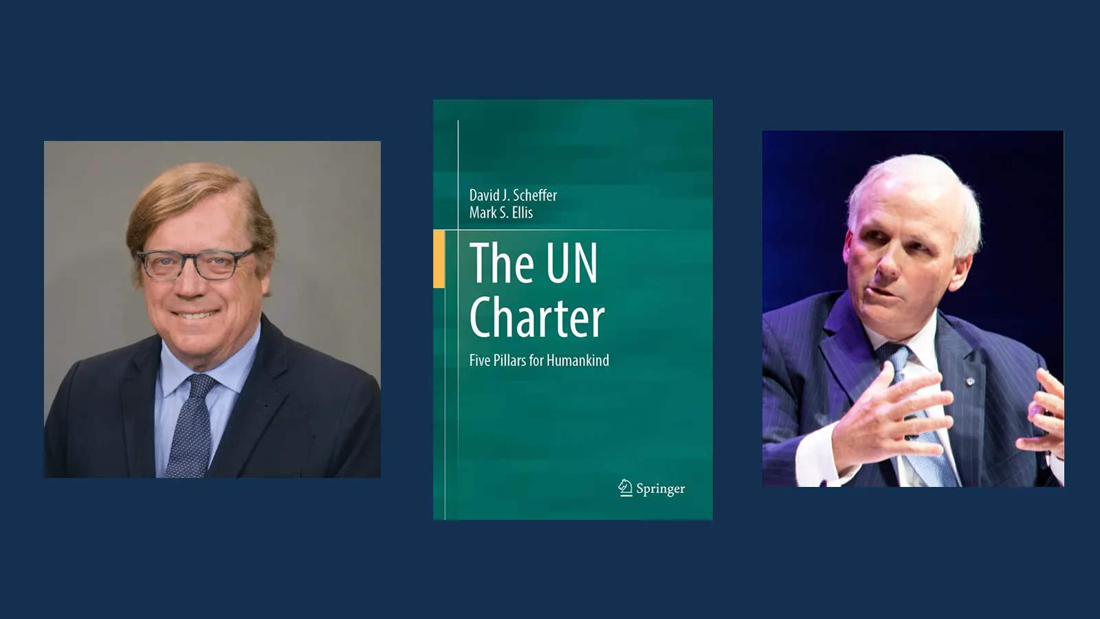 Side-by-side images of book's authors and green book cover.