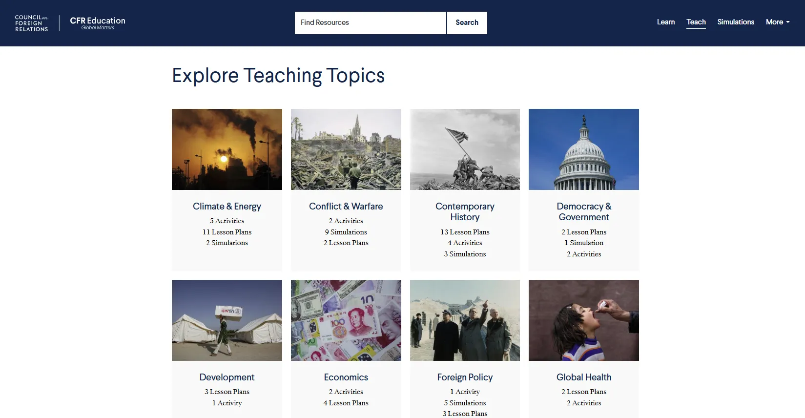 Explore teaching topics