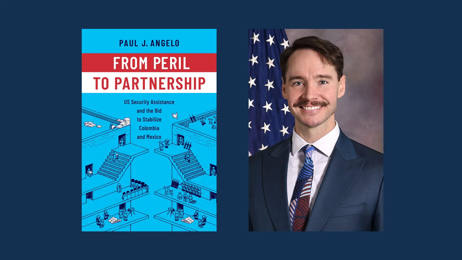 Side-by-side images of book cover and author.