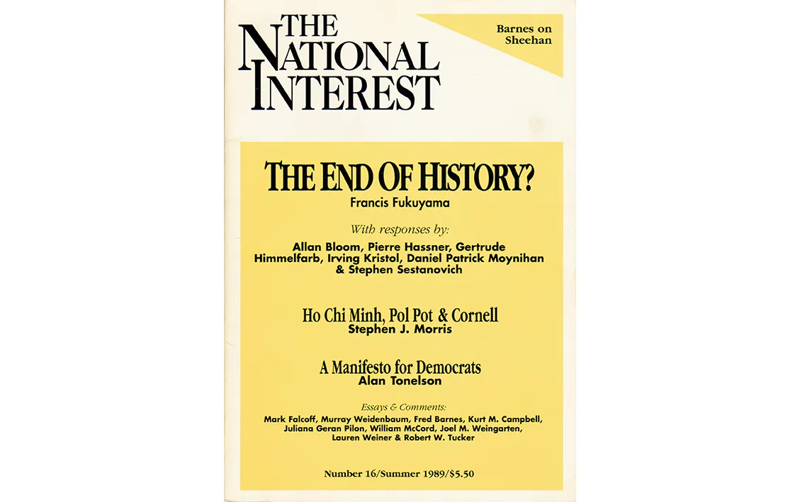 Cover of the National Interest edition featuring Francis Fukuyama's essay "The End of History?"